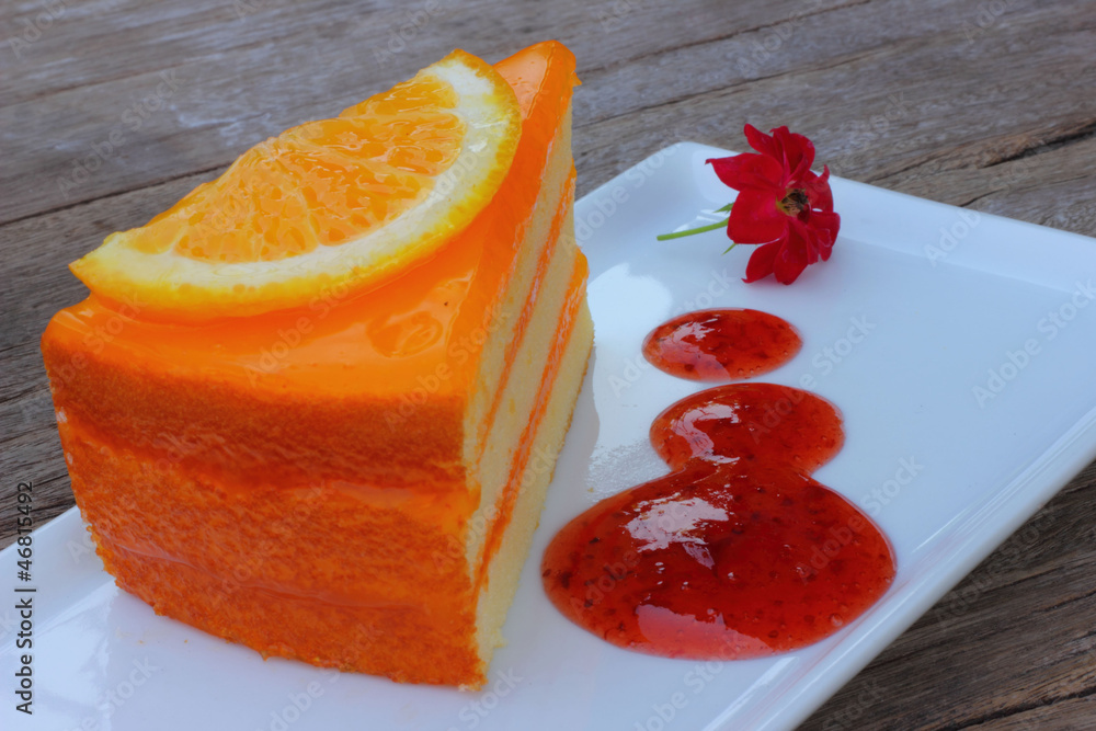 Wall mural orange cake