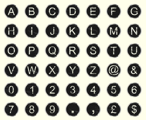 Vintage Typewriter Letters