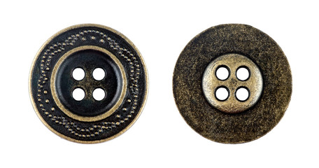 Metal sewing buttons