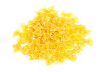 Farfalle pasta, isolated