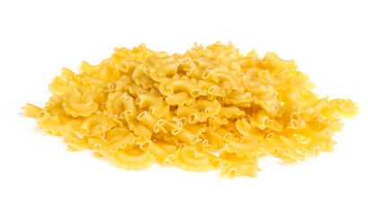 italian pasta (macaroni) isolated on white background