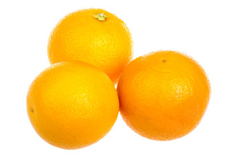 Ripe orange isolated on white background