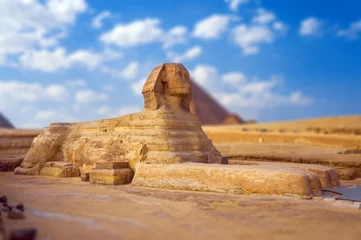 Lichtdoorlatende gordijnen Egypte sphinx
