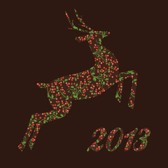 Christmas vector ornamental reindeer