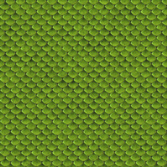 Green snake skin seamless background or texture