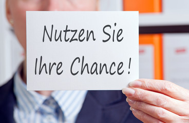 Nutzen Sie Ihre Chance !