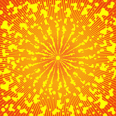 Sun with rays abstract background