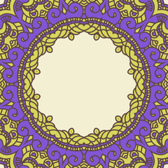 Vector round decorative design element