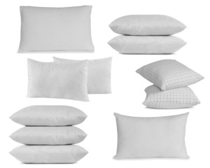 White pillows collection.