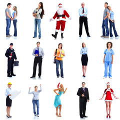 Obraz premium Group of workers people set.