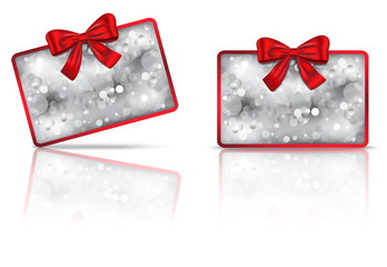 Gift card with red ribbon