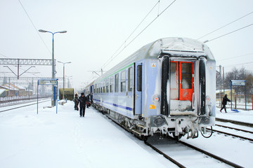 Passenger train at the station