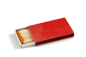 Box of matches isolated on white background