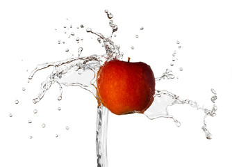 Read apple being splashed