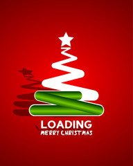 waiting for christmass concept illustration