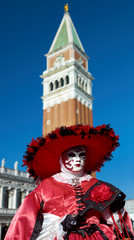 Beautiful female mask in Venice carnival