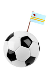 Soccer ball or football with a national flag