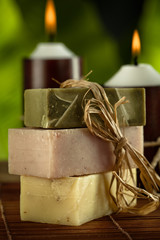 view of spa theme object on color background