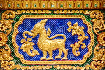 Fototapeta na wymiar Art in the temple wall