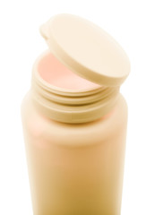 Bottle of moisturizer cream