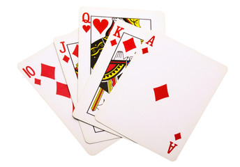 Five playing cards