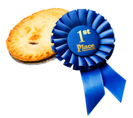 Pie with winning badge