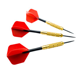 Three red darts