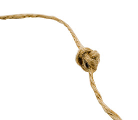 Tied node of twine