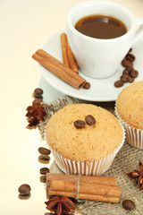 tasty muffin cakes with spices