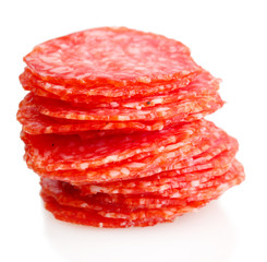 tasty sausage, isolated on white