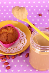 Delicious peanut butter with cake