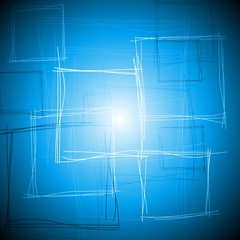 Vibrant blue square design