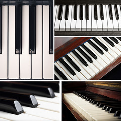 piano keys collage