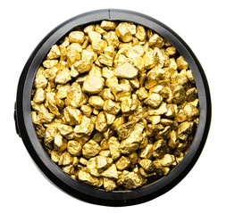 Pot of gold nuggets
