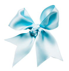 Bow of blue color