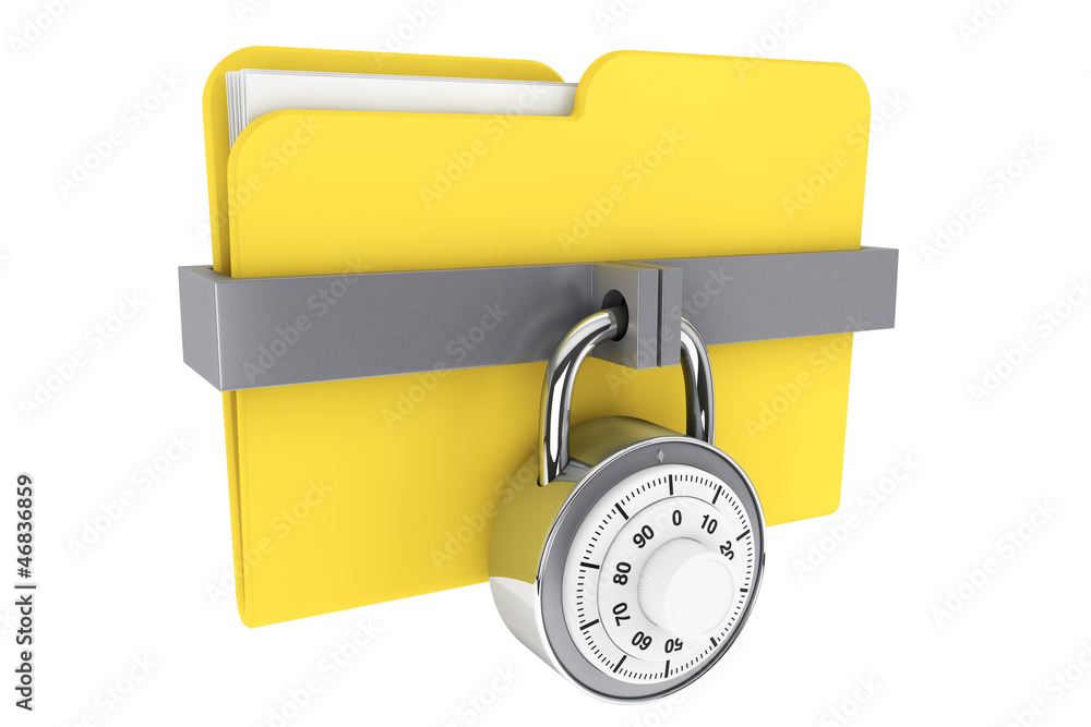 Poster folder with lock