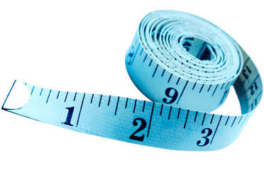 Blue color tape measure