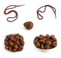 Religious Set of Arabian Traditional Dates and Rosary