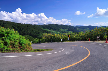 nice road in Thailand for vacation