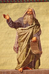Mosaic of the Prophet Daniel in Basilica of Saint Paul. Rome - obrazy, fototapety, plakaty