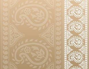 wedding template design, paisley floral pattern , India