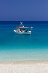 Finshing boat in the sea