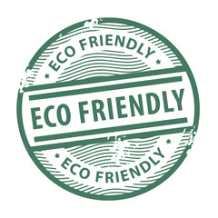Stamp with the text Eco Friendly written inside the stamp