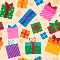 Seamless background gift theme 1