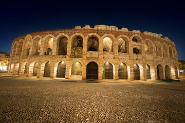 Arena di Verona by Night - Italy - obrazy, fototapety, plakaty