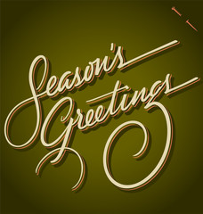 SEASON'S GREETINGS hand lettering (vector) © letterstock