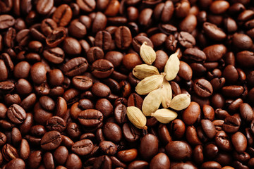 coffee beans with cardamom
