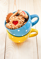 cookies on the wooden table