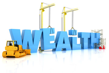 Wealth building ,  isolated on a white background