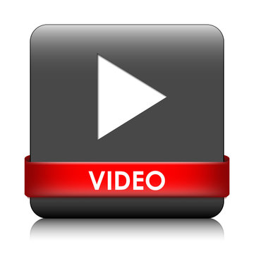 VIDEO Web Button (play view media player watch live icon symbol)